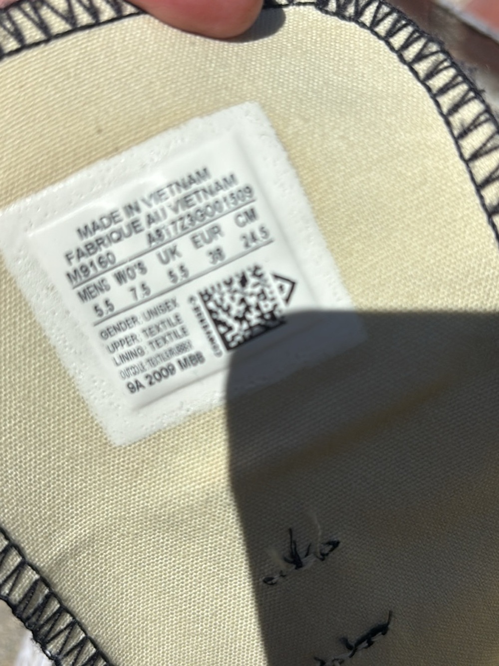 Converse Black and White High Top Sneakers - Picture 4 of 5